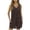 Brown, variant on Mrat Women's Casual Rompers Stretchy Onesie Sleeveless V-Neck Overalls Shorts Solid Jumpsuits with Pockets S-45 Brown XXL