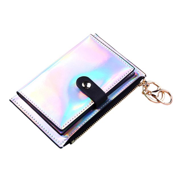 Milaget Women Wallet Bifold with Pocket Card Holder Purse Keychain