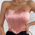 thumbnail image 4 of Birdeem Womens Fashion Solid Slim Backless Tanks Top Short Breast Wrap Vest, 4 of 7