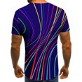 thumbnail image 3 of Birdeem T-Shirt Homme Impression Abstraite 3D Manches Courtes Col Rond Mode Décontracté Quotidien Vacances T-Shirt Haut Blouses, 3 of 8