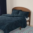 thumbnail image 3 of Mainstays Kids Plush Ribbed Corduroy Comforter Set, Dark Blue, Full/Queen, 3 Pieces, 3 of 4