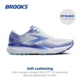 thumbnail image 3 of Brooks Women’s Ghost 16 Neutral Running Shoe - White/Amparo Blue/Limpet Shell - 6 Medium, 3 of 6
