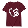 thumbnail image 5 of Pisexur T-shirt de la Saint-Valentin Haut Mode Femme Décontracté Col Rond Blouse Imprimée T-shirt à Manches Courtes Hauts d'Été, 5 of 5