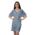 thumbnail image 1 of Moomaya Robes Modestes Femmes Robe Imprimée Shorts Femmes Col en V Tenue Décontractée, 1 of 6