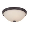 thumbnail image 1 of Savoy House 11" Flush Mount Cream Glass in English Bronze, 1 of 1