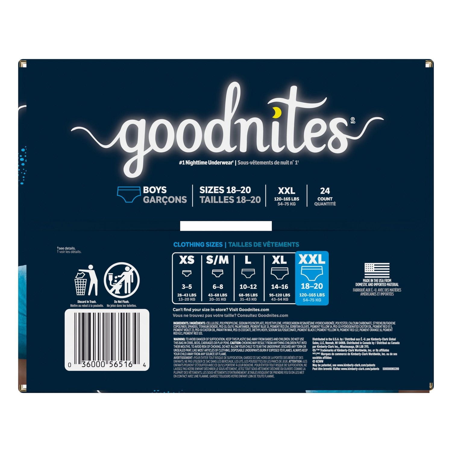 Goodnites Boys Nighttime Bedwetting Underwear, L (68-95 lbs), 34 Count (Select for More)