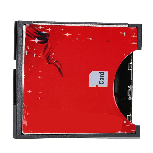 CF Card Adapter, ABS Shell Card Adapter Reader Transfer WIFI Memory Card to Compact Flash Card Reader High Speed Portable Flash Card Adapter, Manual Insert and Extract Type