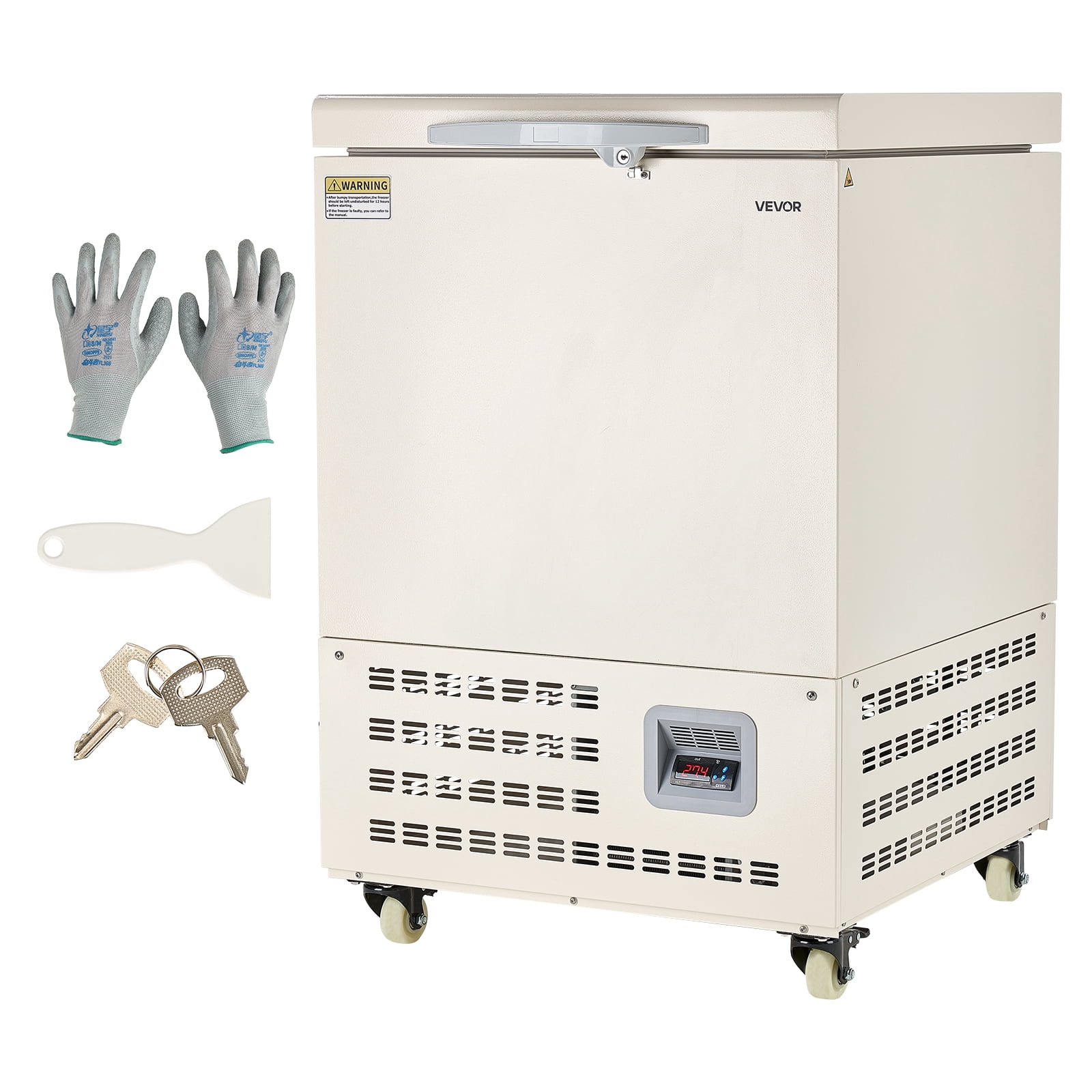 VEVOR Ultra Low Temperature Freezer Lab Freezer 58 L −40 ℉ to −123 ℉ Adjustable Temp