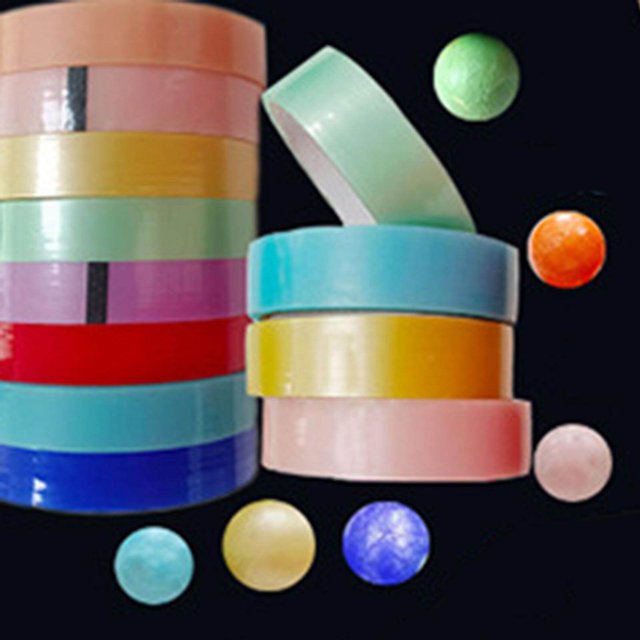 pitrice Funny Decompression Toys Creative Sticky Ball Rolling Tapes for Game Green