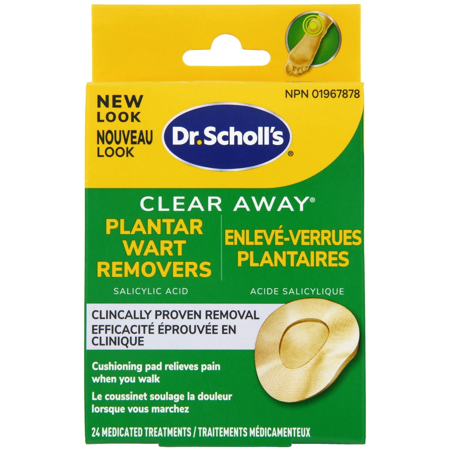 Dr. Scholl’s® Clear Away® Plantar Wart Remover, 24 Count Medicated Treatments