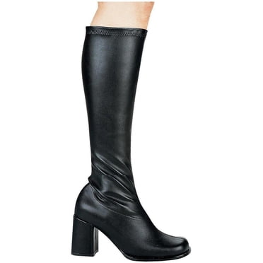 Bottes Gogo Noires pour Adulte de 3 Pouces avec Fermeture Éclair / 8
