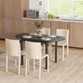 thumbnail image 2 of HOMCOM 55" Wood Kitchen Table, Drop Leaf Tables for Small Spaces, Black, 2 of 10