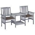 thumbnail image 2 of vidaXL Patio Bistro Set Table and Chairs Conversation Set Solid Acacia Wood, 2 of 6