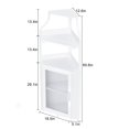 thumbnail image 2 of Armoire de Bar d'Angle, Armoire à Vin Moderne avec Tablettes de Rangement et Porte en Treillis, Armoire de Rangement pour Alcools de Bar à Domicile avec Support en Verre pour Salon, Salle à Manger, 2 of 7