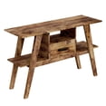 thumbnail image 3 of Safdie & Co. Table Console 47L Bois Brun Récupéré 1 Tirroirs 1 Étagère, 3 of 3