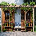 thumbnail image 4 of Rideaux d'Extérieur Imperméables Rideaux de Cour Rideaux Plantes Vertes et Fleurs Ensemble de 2 Pcs 5,9 Po, 4 of 6