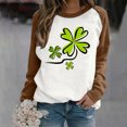 thumbnail image 1 of Chandail de la Saint-Patrick pour Femmes, T-shirt à Col Rond Imprimé à Manches Longues, Haut Ample, Chandail de la Saint-Patrick, 1 of 4