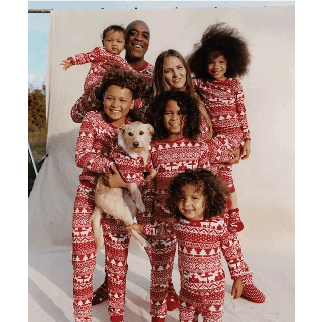 MesaSe Christmas Pajamas for Family Gingerbread Man Print
