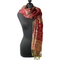 thumbnail image 4 of Peach Couture Châle Enveloppant Élégant Réversible à Motif Cachemire Pashmina, 4 of 4