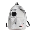 thumbnail image 4 of Fashion Neutral Backpack Bag Shoulder Canvas School Girls Boy Handbag Gray, 4 of 7