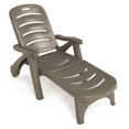 thumbnail image 1 of Costway Folding Chaise Lounge Chair 5-Position Adjustable Recliner Brown, 1 of 10