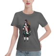 thumbnail image 1 of T-Shirt Basique à Manches Courtes pour Femmes Demon Slayer : Tanjirou et Nidouzi, 1 of 6