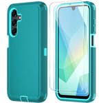 HCTian Phone Case for Samsung Galaxy A16 5G Case with HD Screen Protector, Heavy Duty Shockproof & Dropproof 3-Layer Cover Phone Case for Galaxy A16