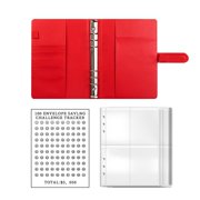 100 Envelopes Challenge Binder, Money Saving Envelopes, Savings Challenge Binder Red