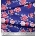 thumbnail image 3 of Soimoi Poly Georgette Fabric Roses & Leaves Floral Fabric Prints by Yard 52 Inch Wide, 3 of 3
