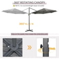 thumbnail image 4 of Outsunny Parasol Suspendu Déporté pour Patio ⌀ 9,6 Pieds, Mât en Aluminium, Rotation à 360°, 4 of 10