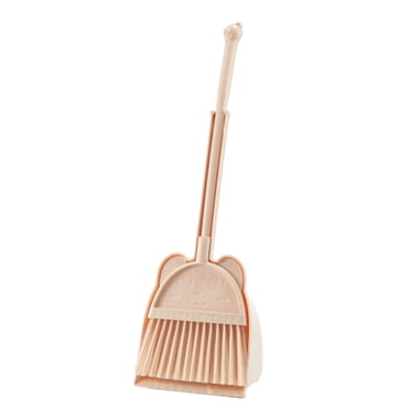 Ensemble Balai et Porte-Poussière pour Enfants Jouets de Nettoyage Cadeau Ensemble de Jeu d'Entretien Ménager Jouet de Jeu d'Imitation beige
