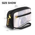 thumbnail image 4 of Cuir Portable Voyage Small Makeup Bag, Multifonctions Rangement Bag, Bohème Simple Rond Crayon Cas, 4 of 4