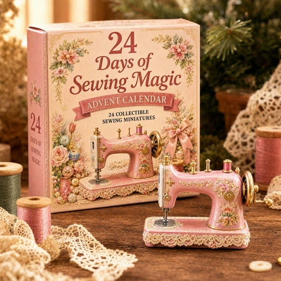2D Flat Sewing Advent Calendar with Daily Surprises for Christmas Holiday Home and Classroom Décor
