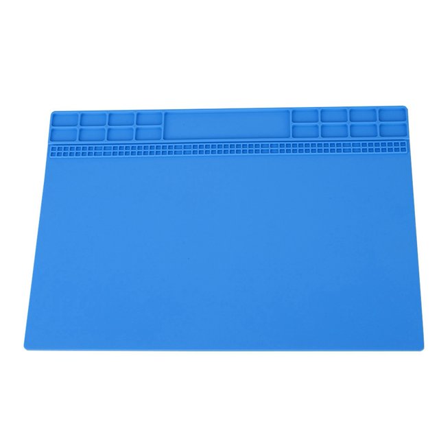 Plate-forme d'Entretien d'Ordinateur de Téléphone Résistant à la Chaleur Tapis d'Isolation Thermique Bleu Foncé
