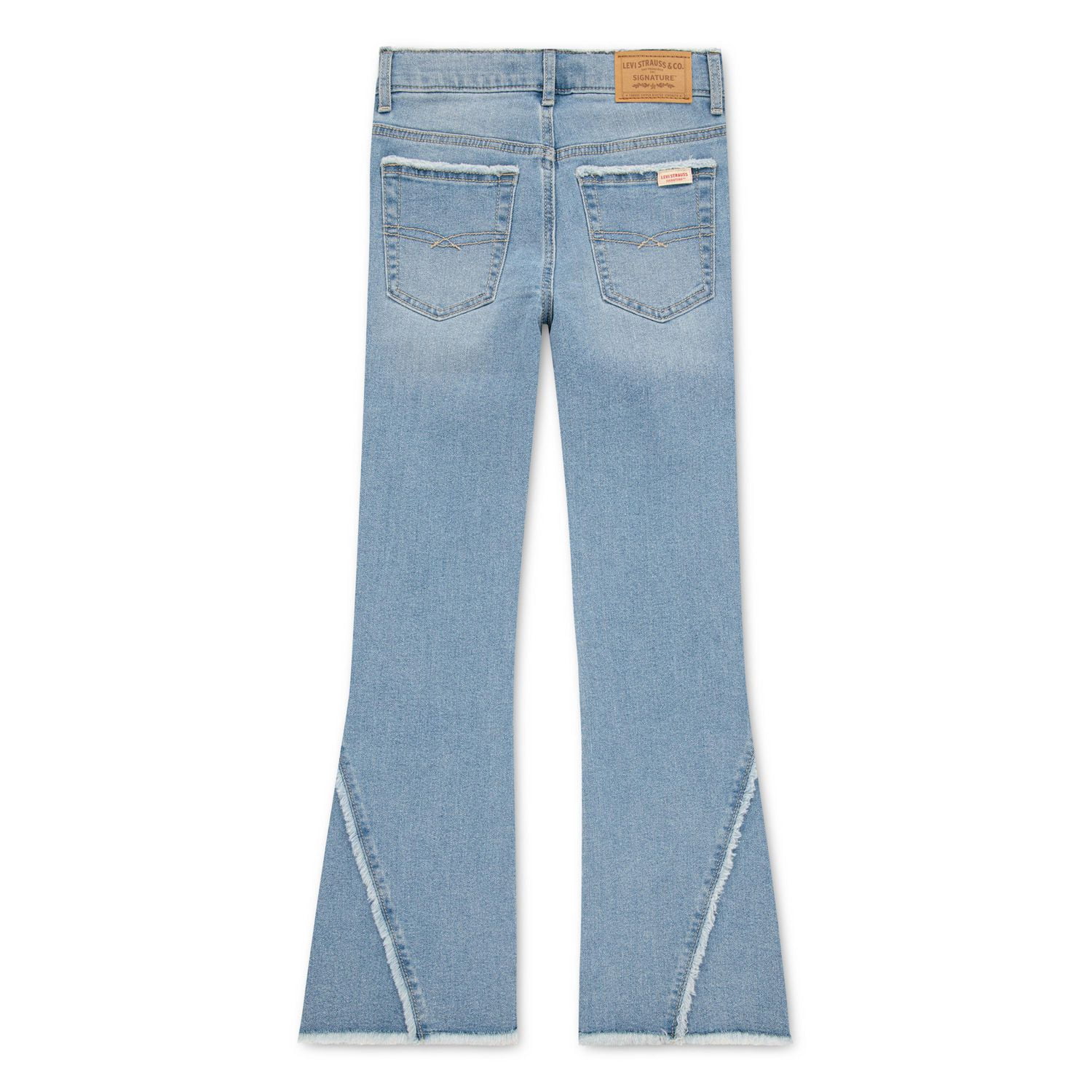 Levi Strauss Signature Jean Évasé à Bords Effilochés pour Fille, tailles 5 18