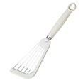 thumbnail image 2 of 1PC Kitchen Utensils Set Stainless Steel Fish Frying Spatula Silicone Fish Frying Spatula Leakage Spatula Stainless Steel Butterfly Spatula Kitchen Steak Spatula Fan Pan Frying Spatula White, 2 of 3