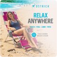 thumbnail image 2 of Ostrich The Woody Backpack 3N1 Portable Chair, Reclining Lounger with Cooler Bag, Pink, 2 of 13