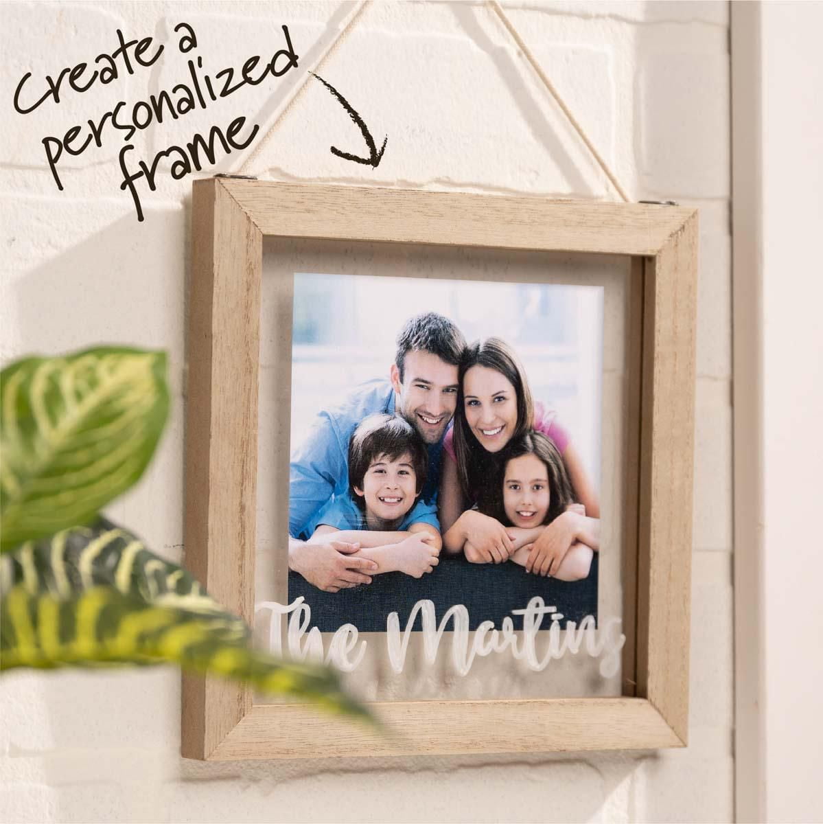 Plaid surfaces en bois cadre carré en plexiglas double panneau