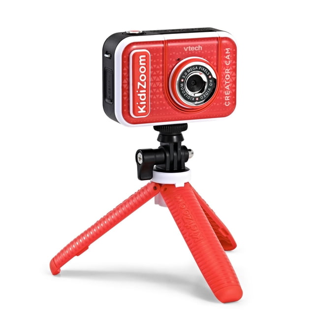 VTech KidiZoom Creator Cam, HD Kids' Camera, Green Screen, Selfie Camera, Selfie Stick/ Tripod, Games