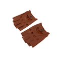 thumbnail image 3 of Dalazy Vintage Retro PU Leather Men s Fingerless Driving Cycling Gloves Brown Button L 1Set, 3 of 6