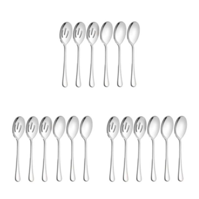 Wweixi 6pieces Lightweight And Portable Stainless Steel Set For Easy Dining On Go Stainless Steel Spoons Easy To Clean silver 3Set