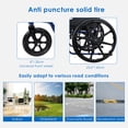 thumbnail image 3 of Foldable Wheelchair with 18-Inch Wide Seat, Flip Back Desk Arms and Swing Away Footrests, 220lb Weight Capacity, 3 of 8