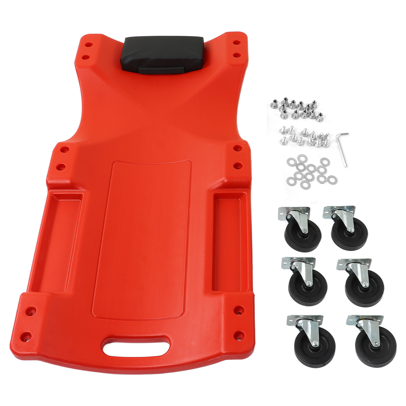 Car Repair Lying Board, 200kg Load Capacity Car Repairing Deck Impact Resistant Professional With Padded Headrest For Auto
