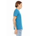 thumbnail image 3 of Bella Canvas Mens CVC Jersey Tee, 2XL, Heather Aqua, 3 of 3