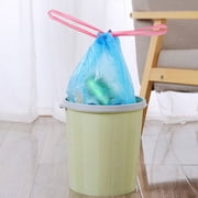 15Pcs Disposable Drawstring Trash Bags,Multi-Use Trash Can Bin Liners,Thickened Flat Mouth Garbage Bag With Rolled,Medium Leakproof and Unscented Wastebasket Can Liners for Kitchen Home Toilet