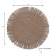 thumbnail image 2 of Placemat Rond Tissé Avec Franges Beige 15 X 15 - Ensemble De 12, 2 of 4