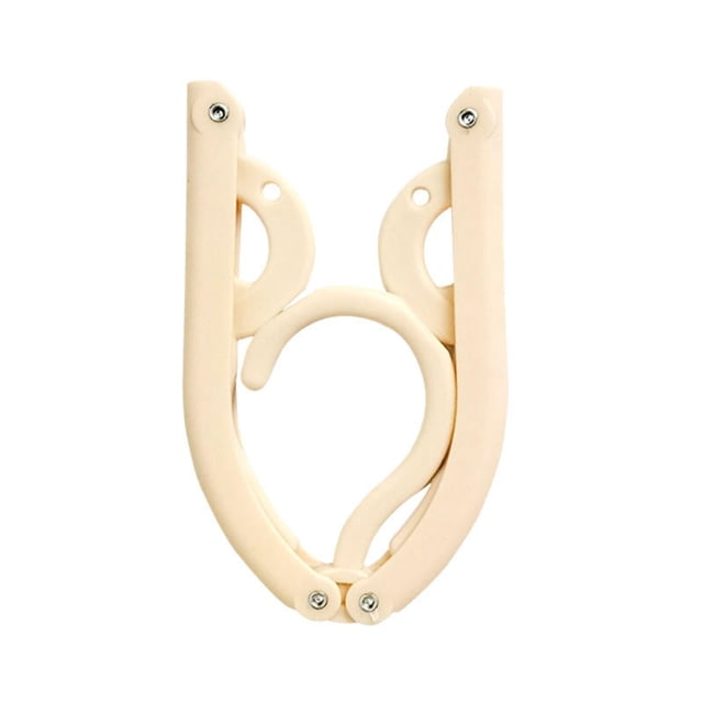 WHEANG Multifunctional Plastic Folding Hanger Retractable Portable Travel Hangers Foldable Coat Hanger Folding Hangers For Traveling Space Saving Clothes Hangers Portable Travel Hanger