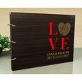thumbnail image 3 of Couple mariage rustique nom gravé livre d'or personnalisé en bois Photo album Scrapbook, 3 of 6