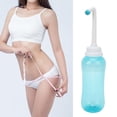 thumbnail image 1 of Bidet de Voyage Portatif, Récipient de Lavage Vaginal Apaisant, Forte Résistance au Vieillissement, Bidet Portable Réutilisable, Haute Robustesse pour Hôtel, pour Femmes, Bleu, Tête Droite 500 ml, 1 of 7