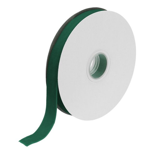 Unique Bargains Velvet Ribbon 5/8 Inch x 10 Yard Single Face Spool Silky Velvet Fabric DIY Crafts Gift Wrapping Dark Green